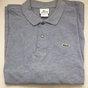 Lacoste men's polo gray size 6(L)